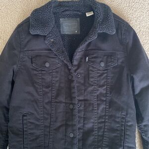 Levi’s Black Trucker Denim Jacket Size M